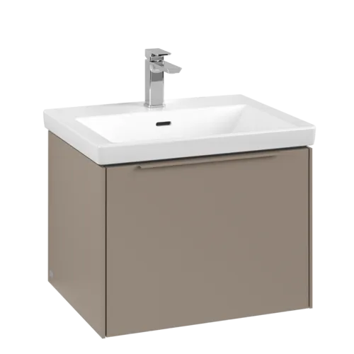VILLEROY BOCH Subway 3.0 Vanity unit, s osvětlením, 1 zásuvka, 572 x 429 x 478 mm, taupe #C577L2VM