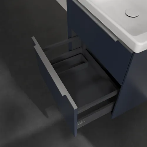 VILLEROY BOCH Subway 3.0 Vanity unit, s osvětlením, 2 výsuvy, 572 x 576 x 478 mm, Marine Blue #C578L0VQ, obrázek 7