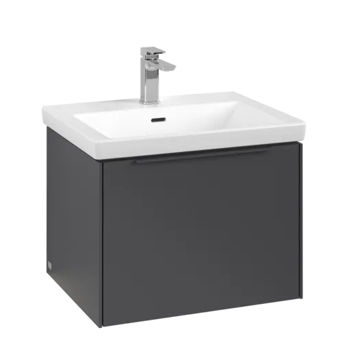 VILLEROY BOCH Subway 3.0 toaletní skříňka, s osvětlením, 1 zásuvka, 572 x 429 x 478 mm, grafitová barva #C577L2VR