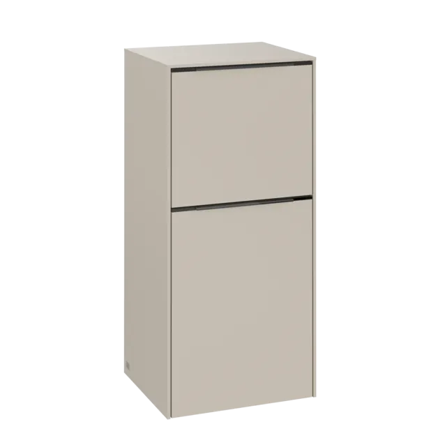 VILLEROY BOCH Subway 3.0 Boční skříňka, 1 zásuvka, 1 dvířka, 400 x 860 x 362 mm, Cashmere Grey / Cashmere Grey #C59502VN