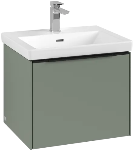 VILLEROY BOCH Subway 3.0 Vanity unit, s osvětlením, 1 zásuvka, 523 x 429 x 448 mm, Soft Green #C579L1AF