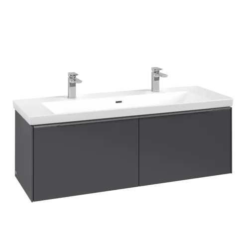 VILLEROY BOCH Subway 3.0 Vanity unit, 2 výsuvy, 1272 x 429 x 478 mm, grafitová barva #C60100VR