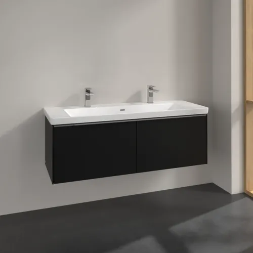 VILLEROY BOCH Subway 3.0 Vanity unit, 2 výsuvy, 1272 x 429 x 478 mm, Volcano Black #C60100VL, obrázek 2