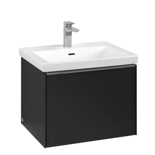 VILLEROY BOCH Subway 3.0 Vanity unit, s osvětlením, 1 zásuvka, 572 x 429 x 478 mm, Volcano Black #C577L0VL
