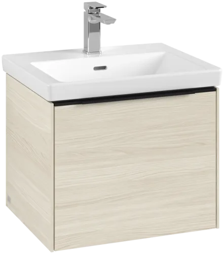 VILLEROY BOCH Subway 3.0 Vanity unit, s osvětlením, 1 zásuvka, 523 x 429 x 448 mm, bílý dub #C579L1AA