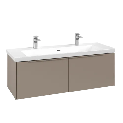 VILLEROY BOCH Subway 3.0 Vanity unit, s osvětlením, 2 výsuvy, 1272 x 429 x 478 mm, taupe #C601L2VM