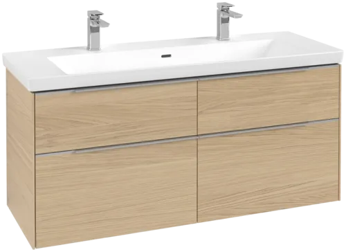VILLEROY BOCH Subway 3.0 Vanity unit, s osvětlením, 4 výsuvy, 1272 x 576 x 478 mm, dub severský #C602L0VJ