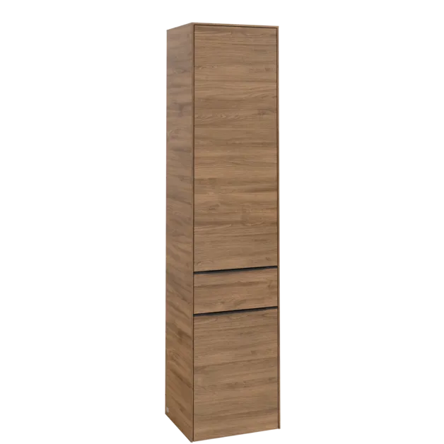VILLEROY BOCH Subway 3.0 Vysoká skříňka, 2 dveře, 1 zásuvka, 400 x 1710 x 362 mm, dub Kansas / dub Kansas #C59001RH