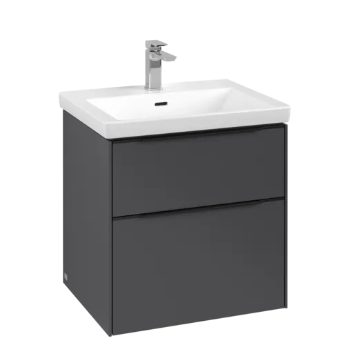 VILLEROY BOCH Subway 3.0 Vanity unit, 2 výsuvy, 572 x 576 x 478 mm, grafitová barva #C57801VR