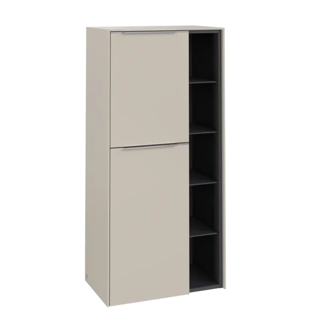 VILLEROY BOCH Středová skříňka Subway 3.0, 2 dveře, 574 x 1200 x 362 mm, Cashmere Grey / Cashmere Grey #C59800VN