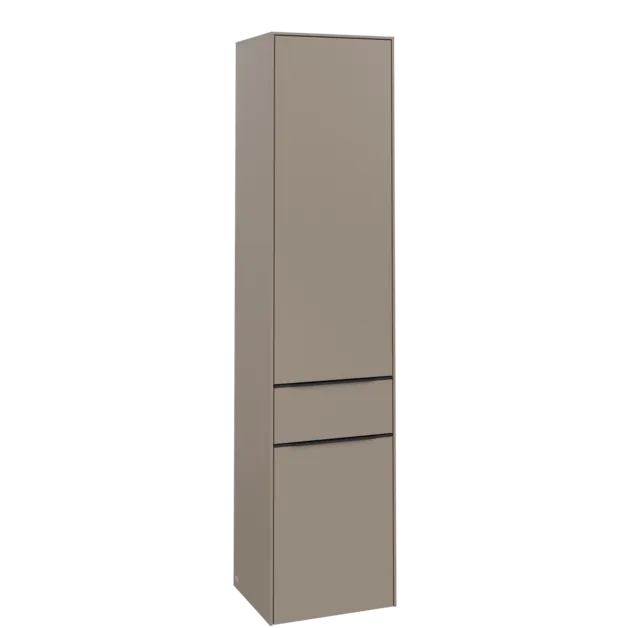 VILLEROY BOCH Subway 3.0 Vysoká skříňka, 2 dveře, 1 zásuvka, 400 x 1710 x 362 mm, taupe / taupe #C59101VM