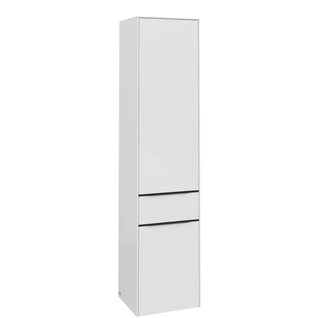VILLEROY BOCH Subway 3.0 Vysoká skříňka, 2 dveře, 1 zásuvka, 400 x 1710 x 362 mm, Brilliant White / Brilliant White #C59101VE