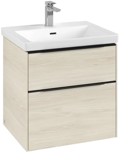 VILLEROY BOCH Subway 3.0 Vanity unit, s osvětlením, 2 výsuvy, 572 x 576 x 478 mm, bílý dub #C578L1AA