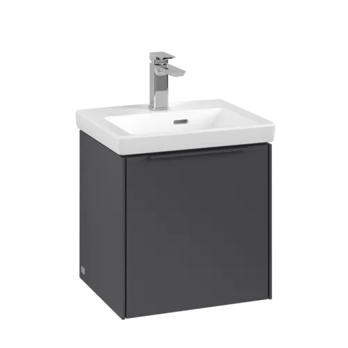 VILLEROY BOCH Subway 3.0 Vanity unit, 1 dvířka, 423 x 429 x 378 mm, grafitová barva #C58202VR