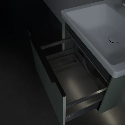 VILLEROY BOCH Subway 3.0 Vanity unit, s osvětlením, 1 zásuvka, 572 x 429 x 478 mm, Soft Green #C577L1AF, obrázek 8