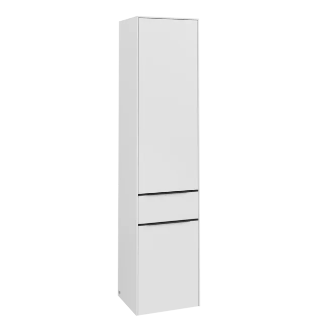 VILLEROY BOCH Spížní skříňka Subway 3.0, 2 dveře, 1 zásuvka, 400 x 1710 x 362 mm, čistě bílá / čistě bílá #C59001VF