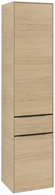 VILLEROY BOCH Subway 3.0 Vysoká skříňka, 2 dvířka, 1 zásuvka, 400 x 1710 x 362 mm, severský dub / severský dub #C59001VJ