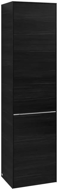 VILLEROY BOCH Spížní skříň Subway 3.0, 1 dveře, 1 výklop na prádlo, 450 x 1710 x 362 mm, černý dub #C59300AB