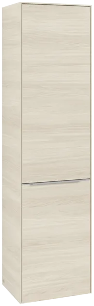 VILLEROY BOCH Spížní skříňka Subway 3.0, 1 dveře, 1 klapka na prádlo, 450 x 1710 x 362 mm, bílý dub #C59300AA