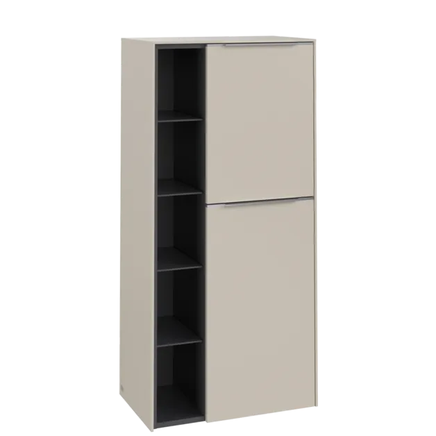 VILLEROY BOCH Středová skříňka Subway 3.0, 2 dveře, 574 x 1200 x 362 mm, Cashmere Grey / Cashmere Grey #C59900VN