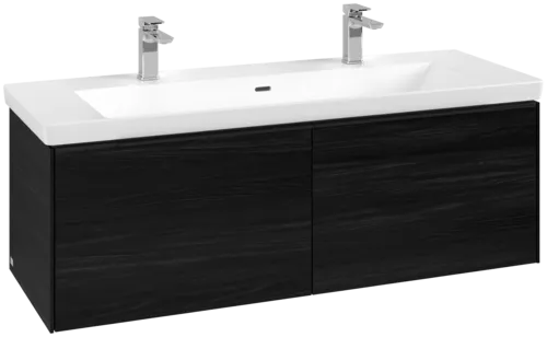 VILLEROY BOCH Subway 3.0 Vanity unit, 2 výsuvy, 1272 x 429 x 478 mm, černý dub #C60101AB
