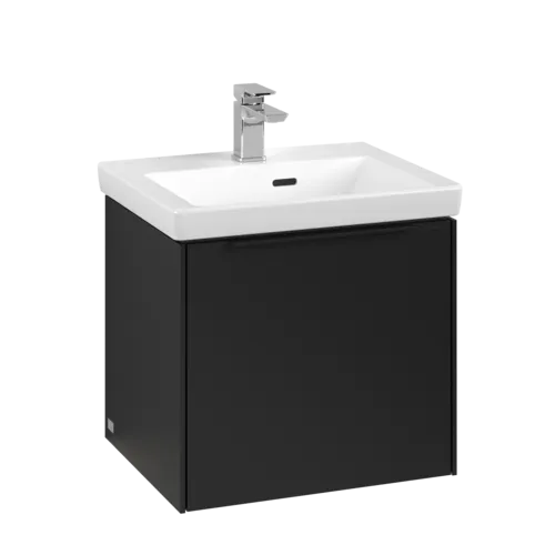 VILLEROY BOCH Subway 3.0 Vanity unit, s osvětlením, 1 zásuvka, 473 x 429 x 408 mm, Volcano Black #C580L1VL