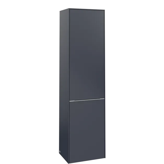 VILLEROY BOCH Spížní skříň Subway 3.0, 1 dveře, 1 výklop na prádlo, 450 x 1710 x 362 mm, Marine Blue / Marine Blue #C59300VQ