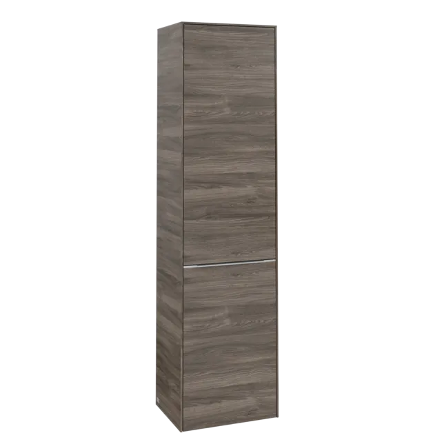VILLEROY BOCH Spížní skříň Subway 3.0, 1 dveře, 1 klapka na prádlo, 450 x 1710 x 362 mm, Kamenný dub / Kamenný dub #C59200RK