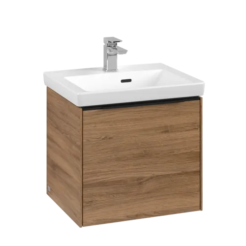 VILLEROY BOCH Subway 3.0 Vanity unit, s osvětlením, 1 zásuvka, 473 x 429 x 408 mm, dub Kansas #C580L1RH