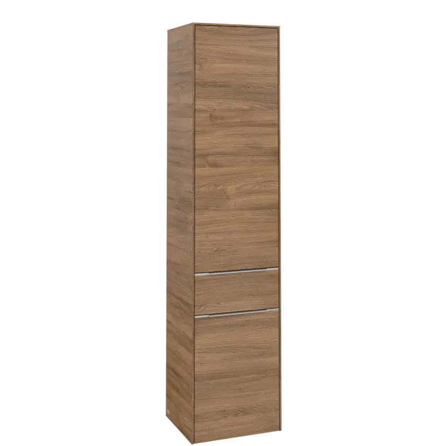 VILLEROY BOCH Subway 3.0 Vysoká skříňka, 2 dveře, 1 zásuvka, 400 x 1710 x 362 mm, dub Kansas / dub Kansas #C59100RH