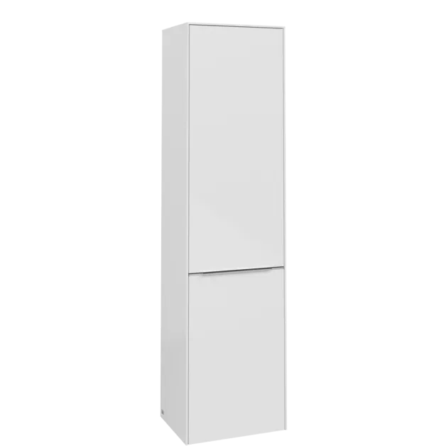 VILLEROY BOCH Spížní skříňka Subway 3.0, 1 dveře, 1 klapka na prádlo, 450 x 1710 x 362 mm, lesklá bílá / lesklá bílá #C59200VE