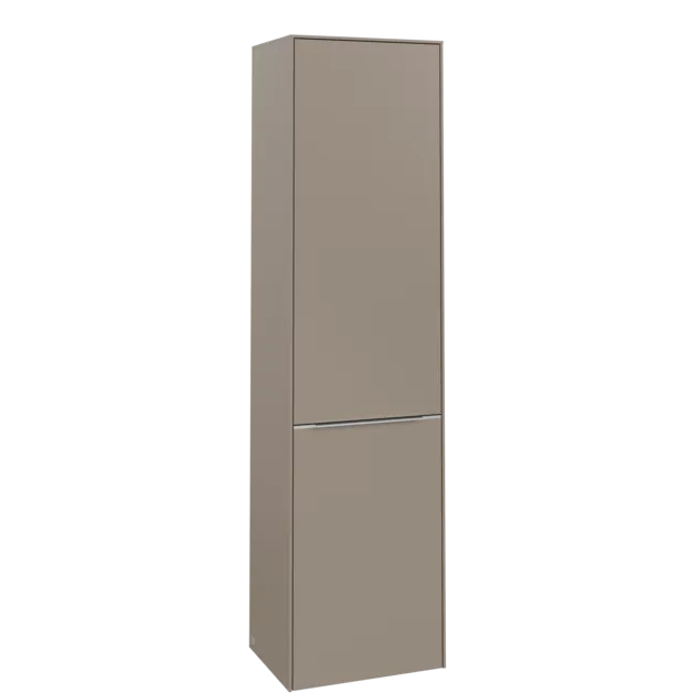 VILLEROY BOCH Spížní skříň Subway 3.0, 1 dveře, 1 výklop na prádlo, 450 x 1710 x 362 mm, Taupe / Taupe #C59200VM