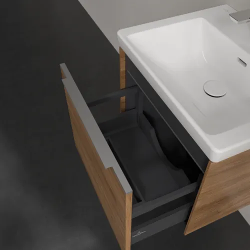 VILLEROY BOCH Subway 3.0 Vanity unit, s osvětlením, 1 zásuvka, 523 x 429 x 448 mm, dub Kansas #C579L0RH, obrázek 7
