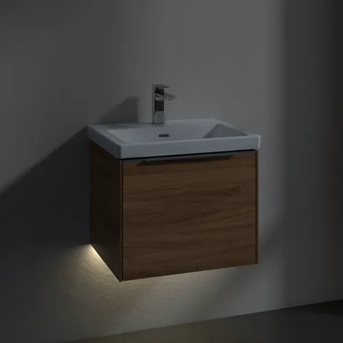 VILLEROY BOCH Subway 3.0 Vanity unit, s osvětlením, 1 zásuvka, 523 x 429 x 448 mm, dub Kansas #C579L0RH, obrázek 5