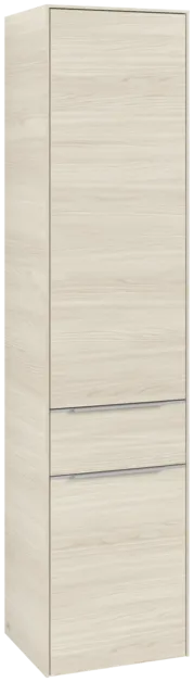 VILLEROY BOCH Subway 3.0 Vysoká skříňka, 2 dveře, 1 zásuvka, 400 x 1710 x 362 mm, bílý dub #C59000AA