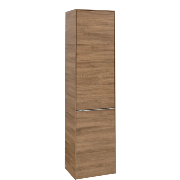 VILLEROY BOCH Spížní skříňka Subway 3.0, 1 dveře, 1 klapka na prádlo, 450 x 1710 x 362 mm, dub Kansas / dub Kansas #C59300RH