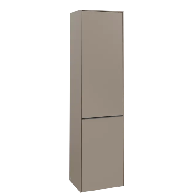 VILLEROY BOCH Spížní skříň Subway 3.0, 1 dveře, 1 výklop na prádlo, 450 x 1710 x 362 mm, Taupe / Taupe #C59302VM