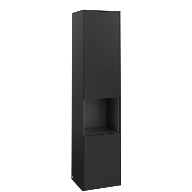 VILLEROY BOCH Vysoká skříň Subway 3.0, 2 dveře, 400 x 1710 x 362 mm, Volcano Black / Volcano Black #C58901VL