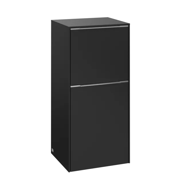 VILLEROY BOCH Boční skříňka Subway 3.0, 1 zásuvka, 1 dvířka, 400 x 860 x 362 mm, Volcano Black / Volcano Black #C59400VL