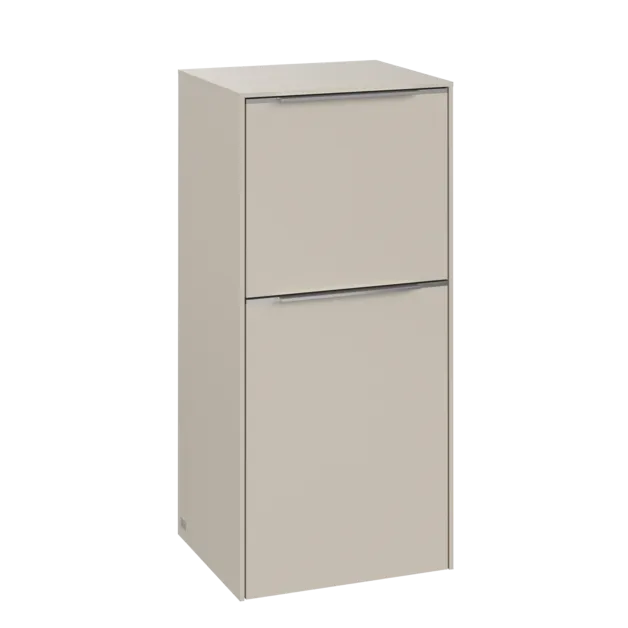VILLEROY BOCH Subway 3.0 Boční skříňka, 1 zásuvka, 1 dvířka, 400 x 860 x 362 mm, Cashmere Grey / Cashmere Grey #C59400VN