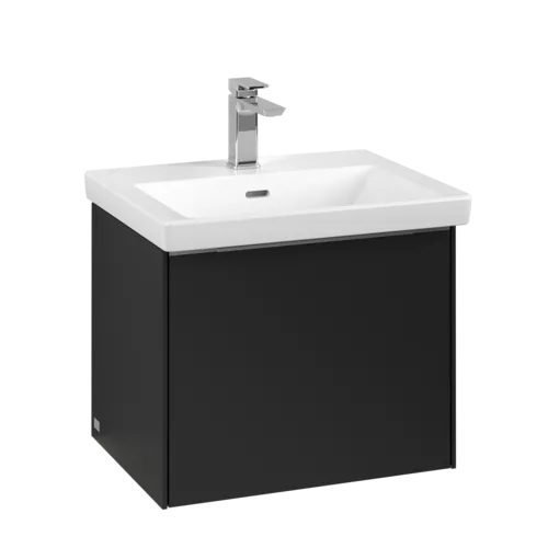 VILLEROY BOCH Subway 3.0 Vanity unit, s osvětlením, 1 zásuvka, 523 x 429 x 448 mm, Volcano Black #C579L0VL