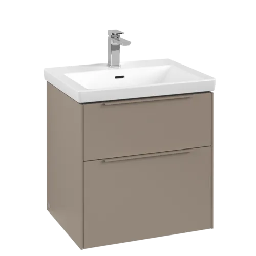 VILLEROY BOCH Subway 3.0 Vanity unit, s osvětlením, 2 výsuvy, 572 x 576 x 478 mm, taupe #C578L2VM