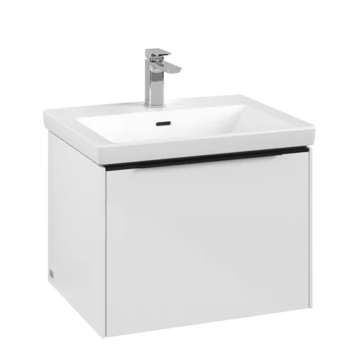 VILLEROY BOCH Subway 3.0 Vanity unit, s osvětlením, 1 zásuvka, 572 x 429 x 478 mm, Brilliant White #C577L1VE
