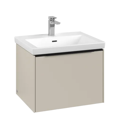 VILLEROY BOCH Subway 3.0 Vanity unit, s osvětlením, 1 zásuvka, 572 x 429 x 478 mm, Cashmere Grey #C577L1VN