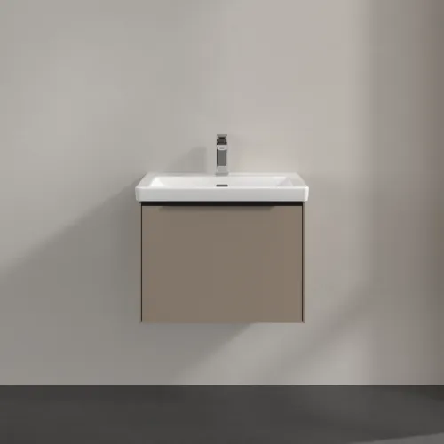 VILLEROY BOCH Subway 3.0 Vanity unit, s osvětlením, 1 zásuvka, 572 x 429 x 478 mm, taupe #C577L1VM, obrázek 3