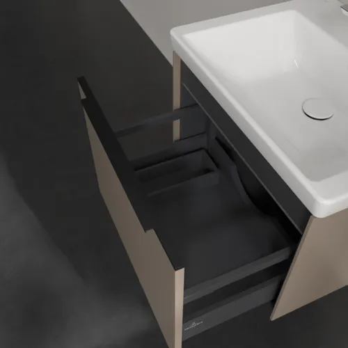 VILLEROY BOCH Subway 3.0 Vanity unit, s osvětlením, 1 zásuvka, 572 x 429 x 478 mm, taupe #C577L1VM, obrázek 7