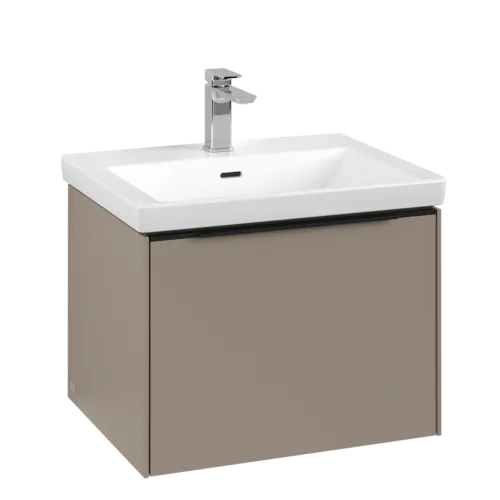 VILLEROY BOCH Subway 3.0 Vanity unit, s osvětlením, 1 zásuvka, 572 x 429 x 478 mm, taupe #C577L1VM