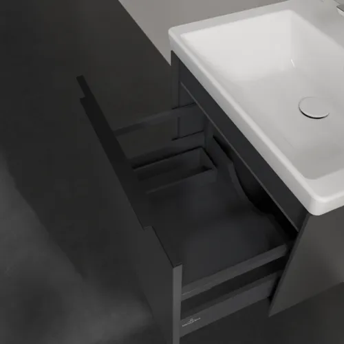 VILLEROY BOCH Subway 3.0 toaletní skříňka, s osvětlením, 1 zásuvka, 572 x 429 x 478 mm, grafitová barva #C577L1VR, obrázek 7