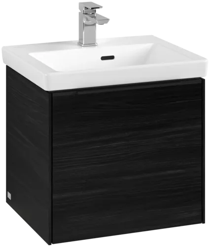 VILLEROY BOCH Subway 3.0 Vanity unit, s osvětlením, 1 zásuvka, 473 x 429 x 408 mm, černý dub #C580L1AB