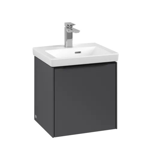 VILLEROY BOCH Subway 3.0 Vanity unit, 1 dvířka, 423 x 429 x 378 mm, grafitová barva #C58201VR